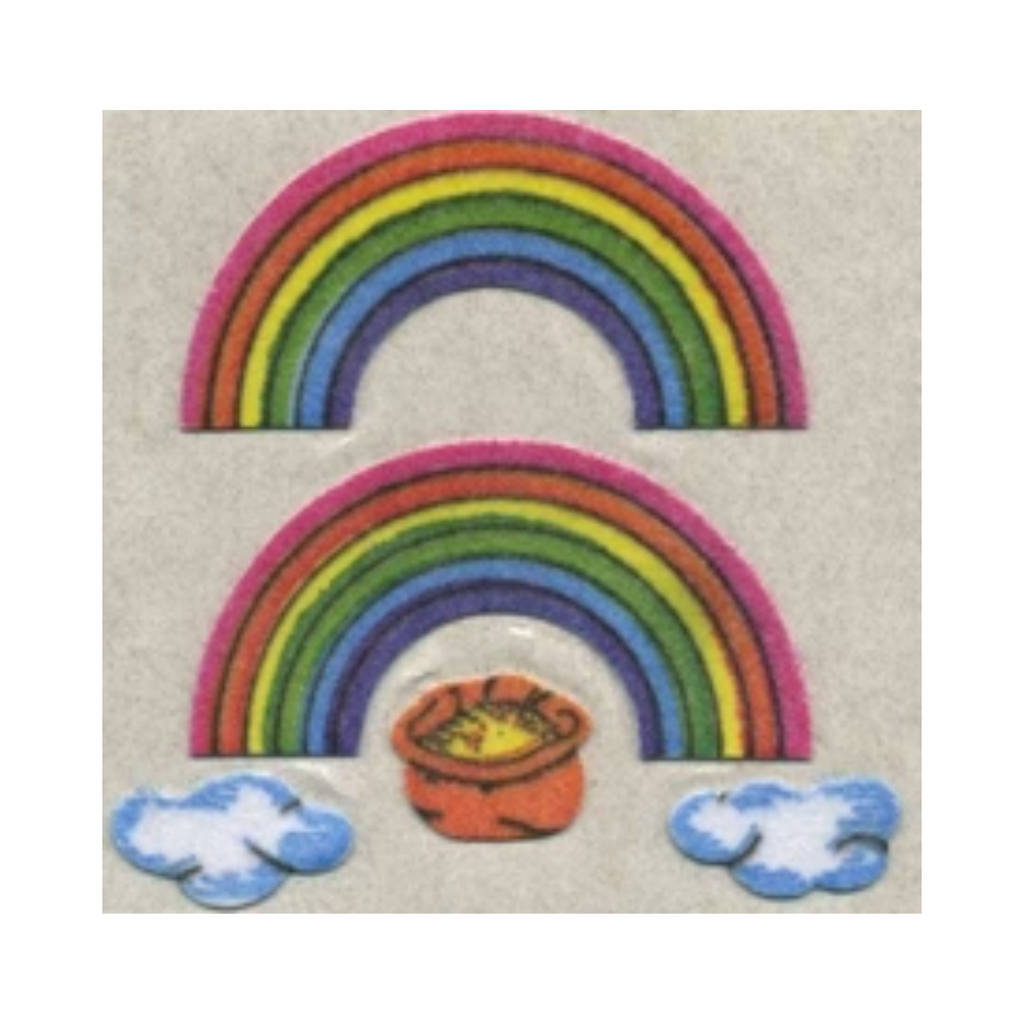 Rainbow Fuzzy Sticker Sheet