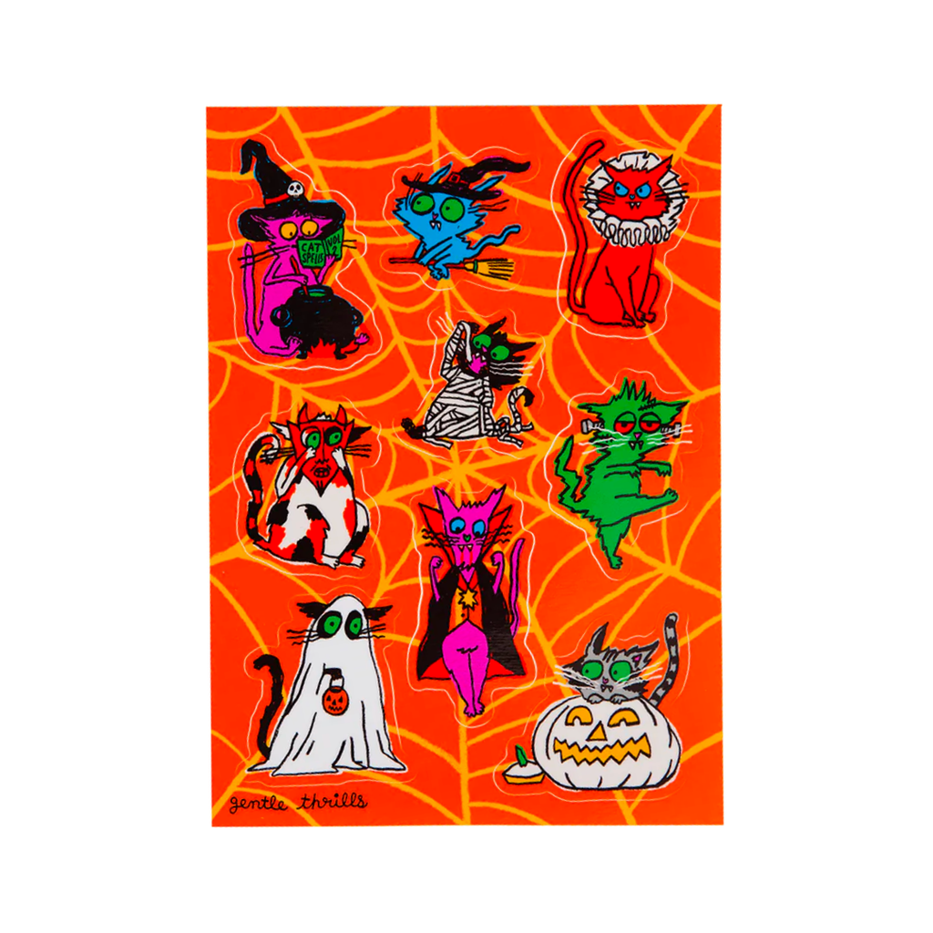 Cats in Costumes Sticker Sheet