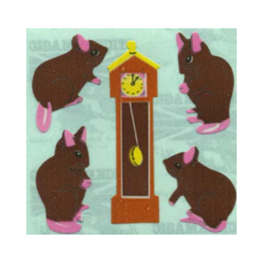 Hickory Dickory Dock Paper Sticker Sheet