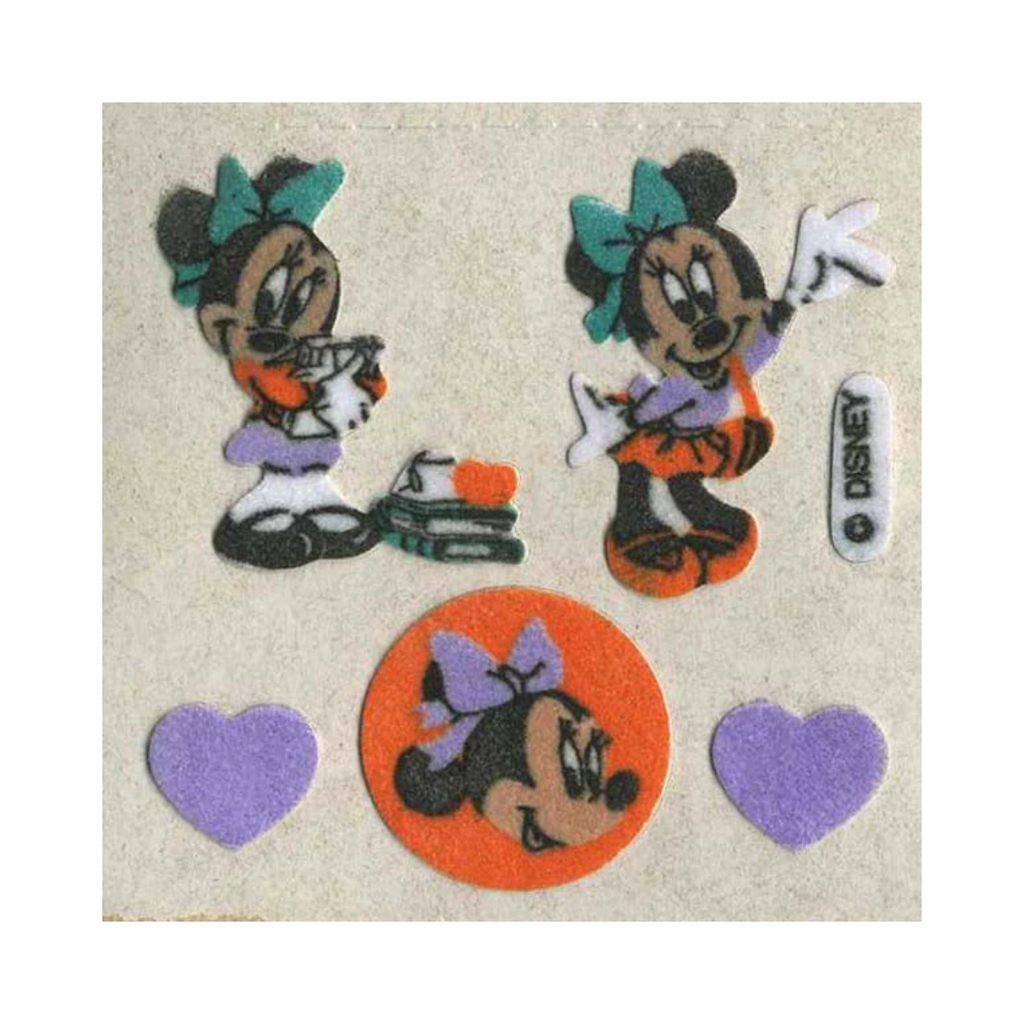 Minnie Mouse Fuzzy Sticker Sheet