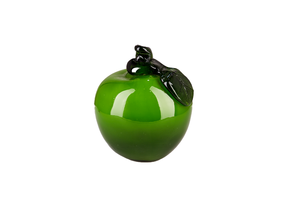 Vintage Glass Apple - Green