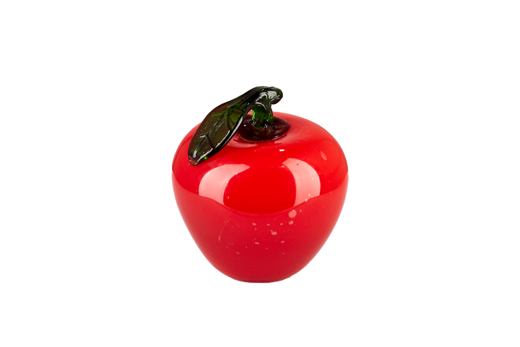 Vintage Glass Apple - Red