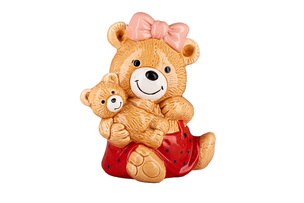 Mother & Baby Bow Bear