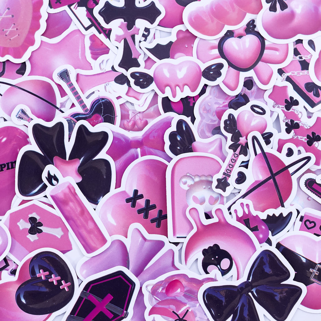 Black Pink Sticker