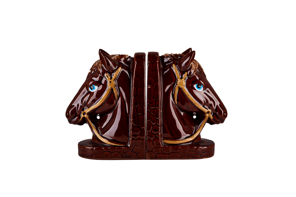 Vintage Japanese Horse Bookends