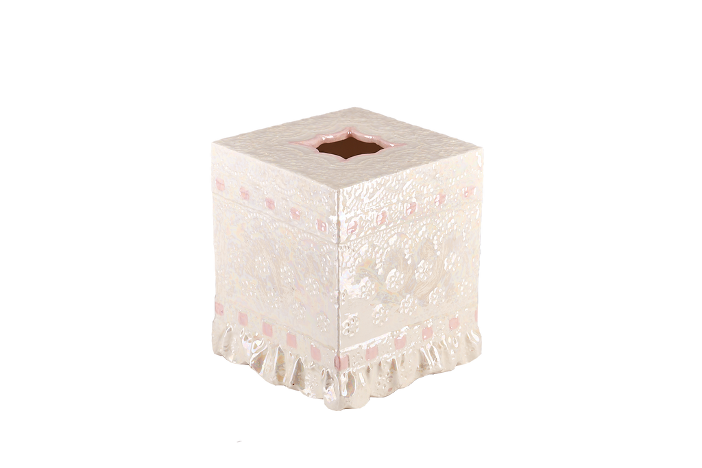 Pink Iridescent Tissue Box Cover