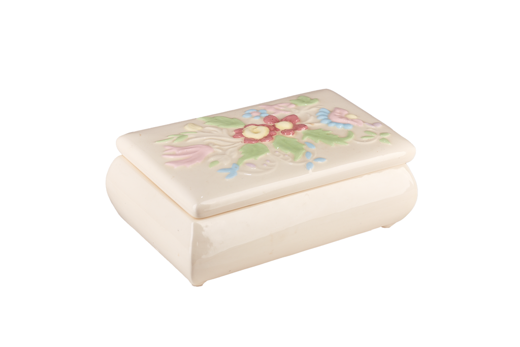 Ceramic Floral Keepsake Box