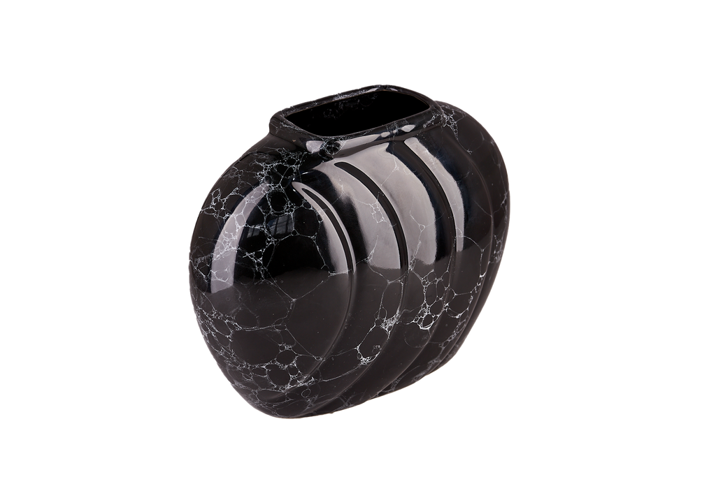 Black Marble Vase