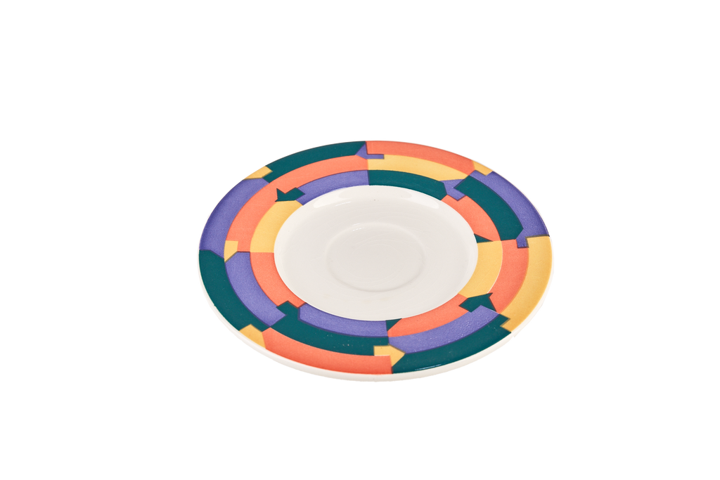 Large Colourful Geometric Plate Set