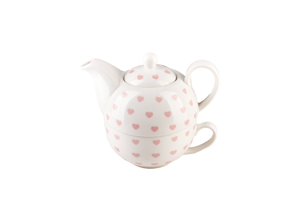 Heart Teapot and Mug