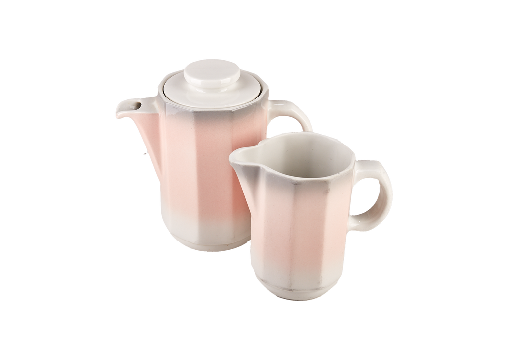 Pink Gradient Pot and Milk Jug