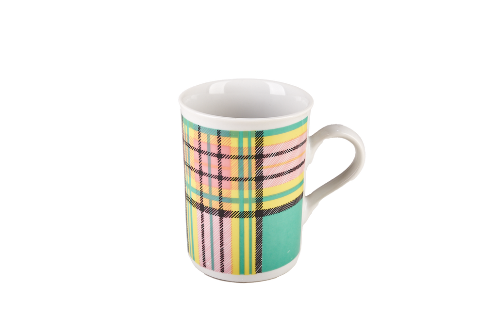 Pink Plaid Mug