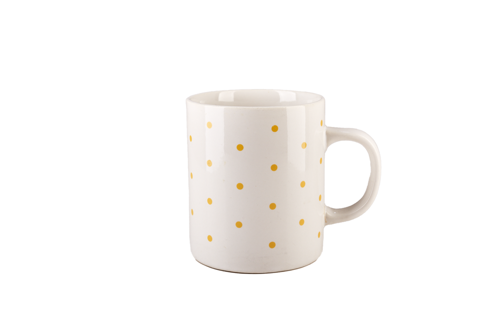 Yellow Polka Dot Mug