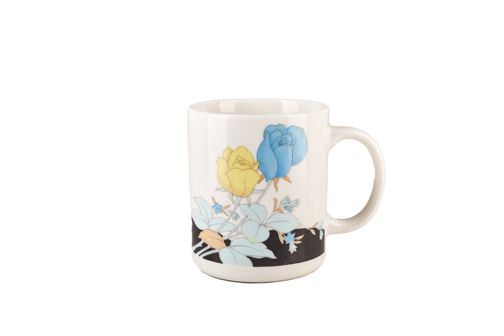 Multicoloured Flower Mug Set