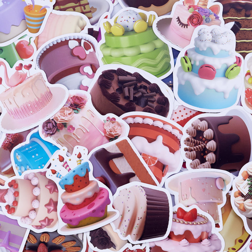 One Cake Sticker Cake Sticker | Our Satellite Hearts