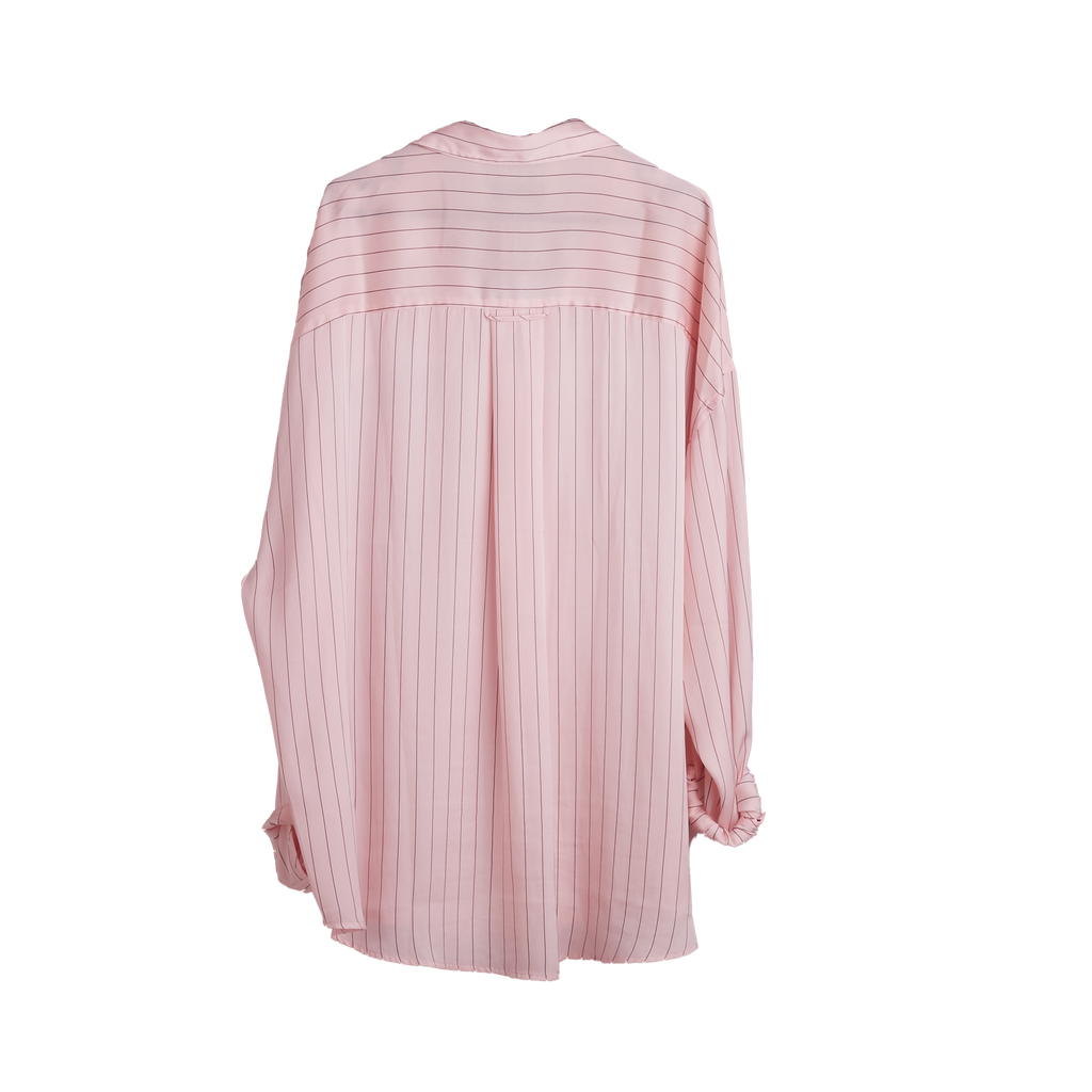 Blanca Pink Pinstripe Oversized Shirt - Size M/L