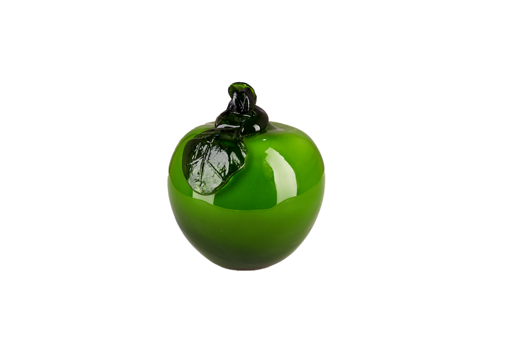 Vintage Glass Apple - Green