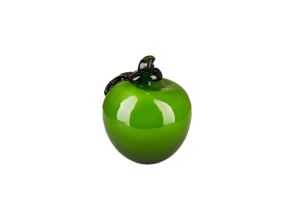 Vintage Glass Apple - Green