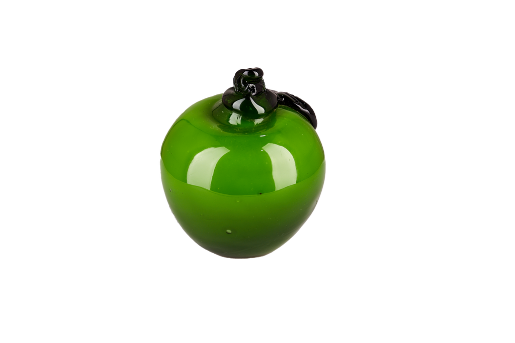 Vintage Glass Apple - Green