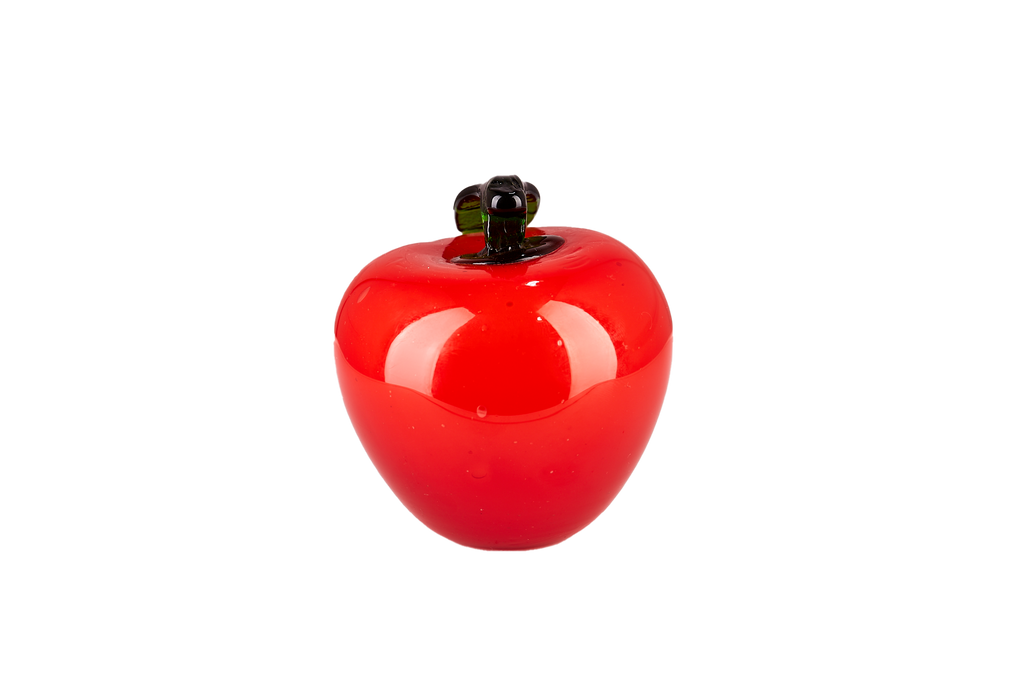 Vintage Glass Apple - Red