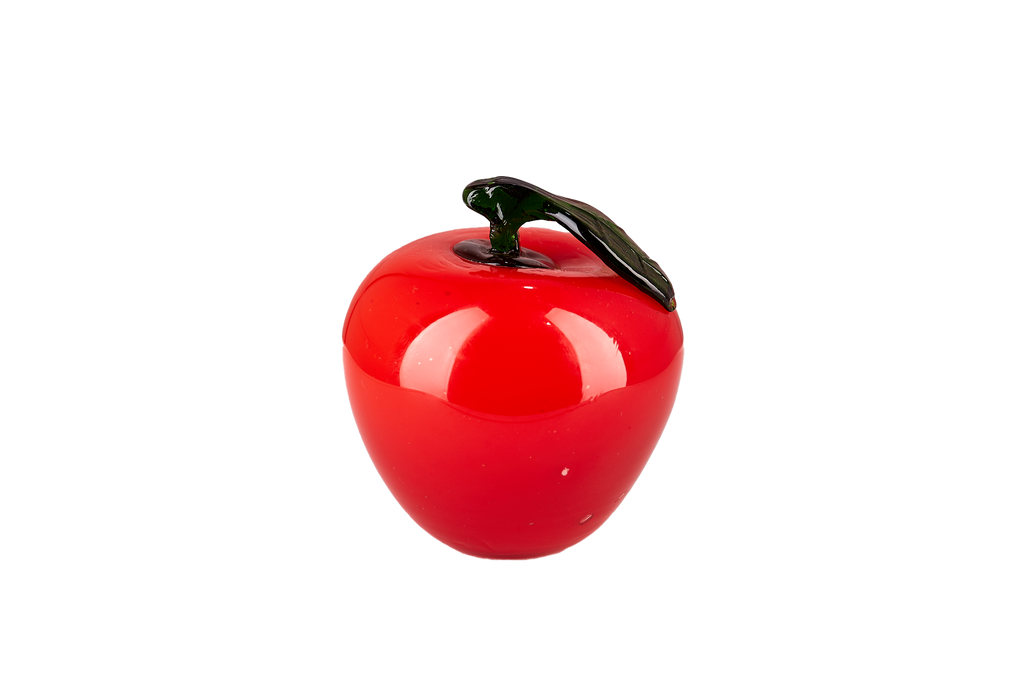 Vintage Glass Apple - Red