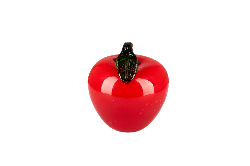 Vintage Glass Apple - Red