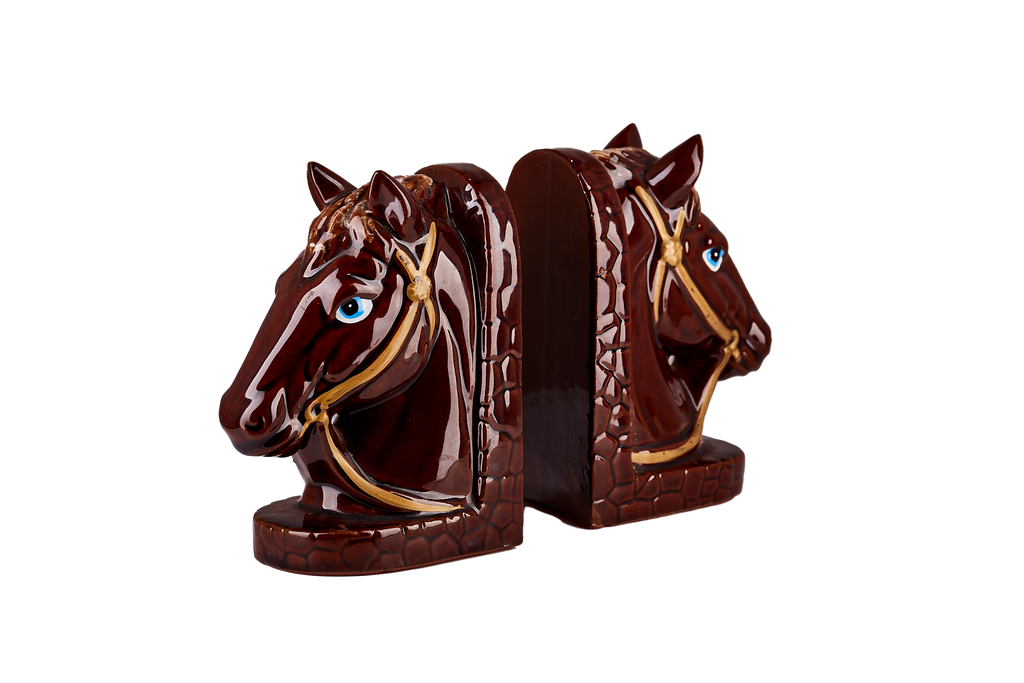 Vintage Japanese Horse Bookends