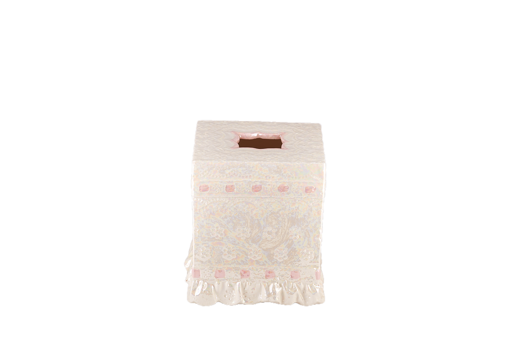 Pink Iridescent Tissue Box Cover