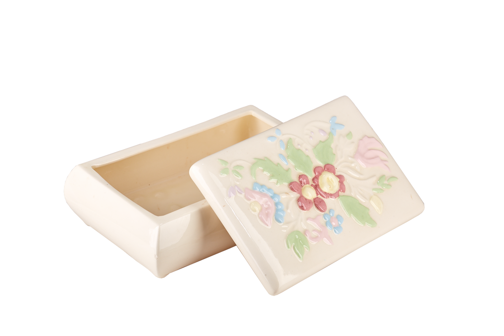 Ceramic Floral Keepsake Box