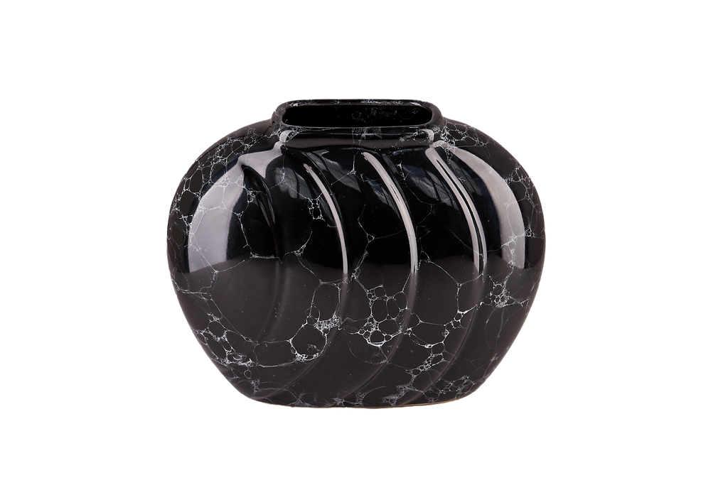 Black Marble Vase