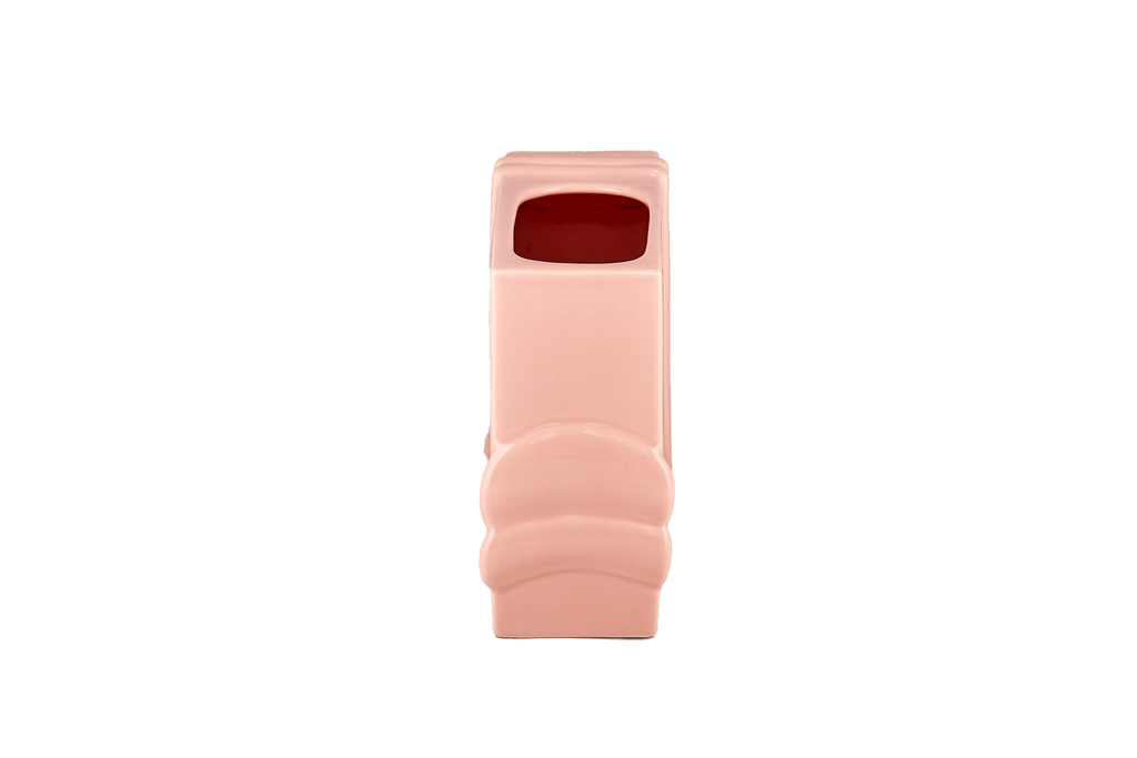 Square Pink Detailed Vase