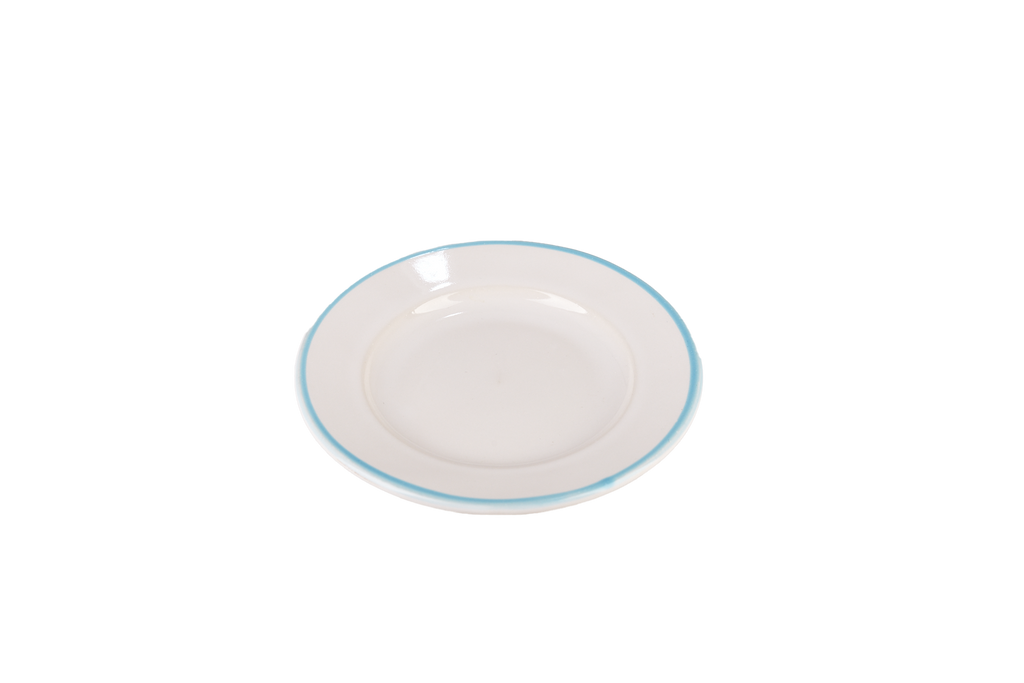 Small Coloured Rim Plate Set