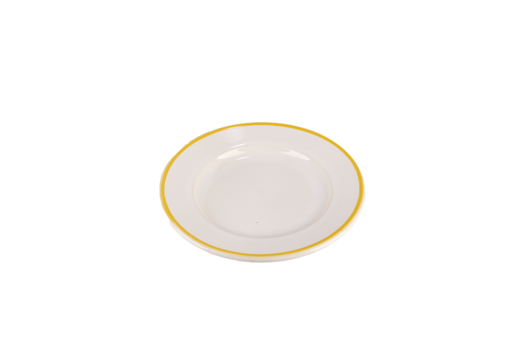 Small Coloured Rim Plate Set