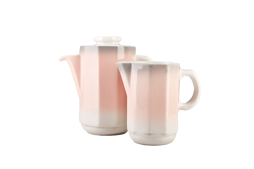 Pink Gradient Pot and Milk Jug