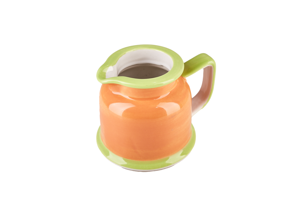 Orange and Green Milk Jug