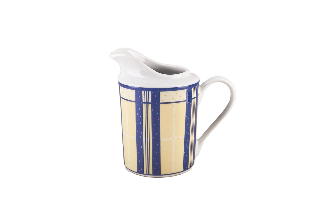 Blue and Yellow Striped Teapot Set