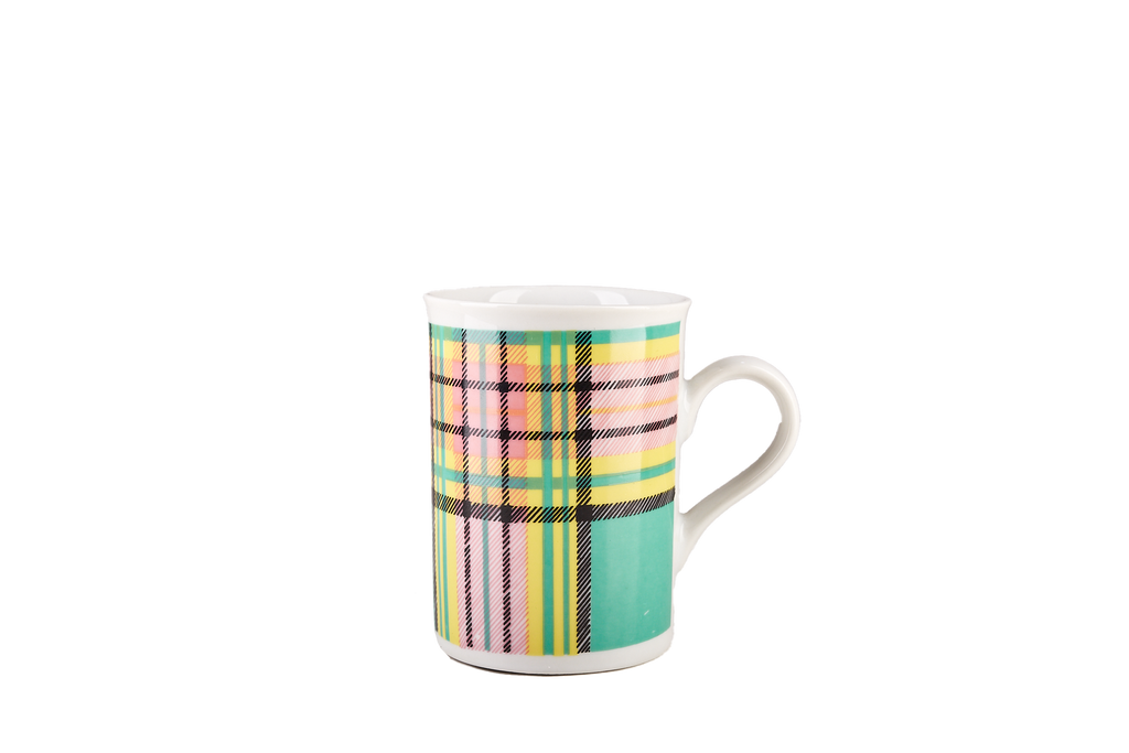 Pink Plaid Mug