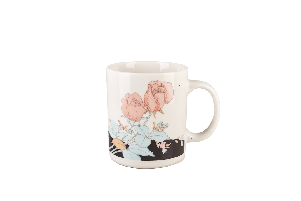 Multicoloured Flower Mug Set