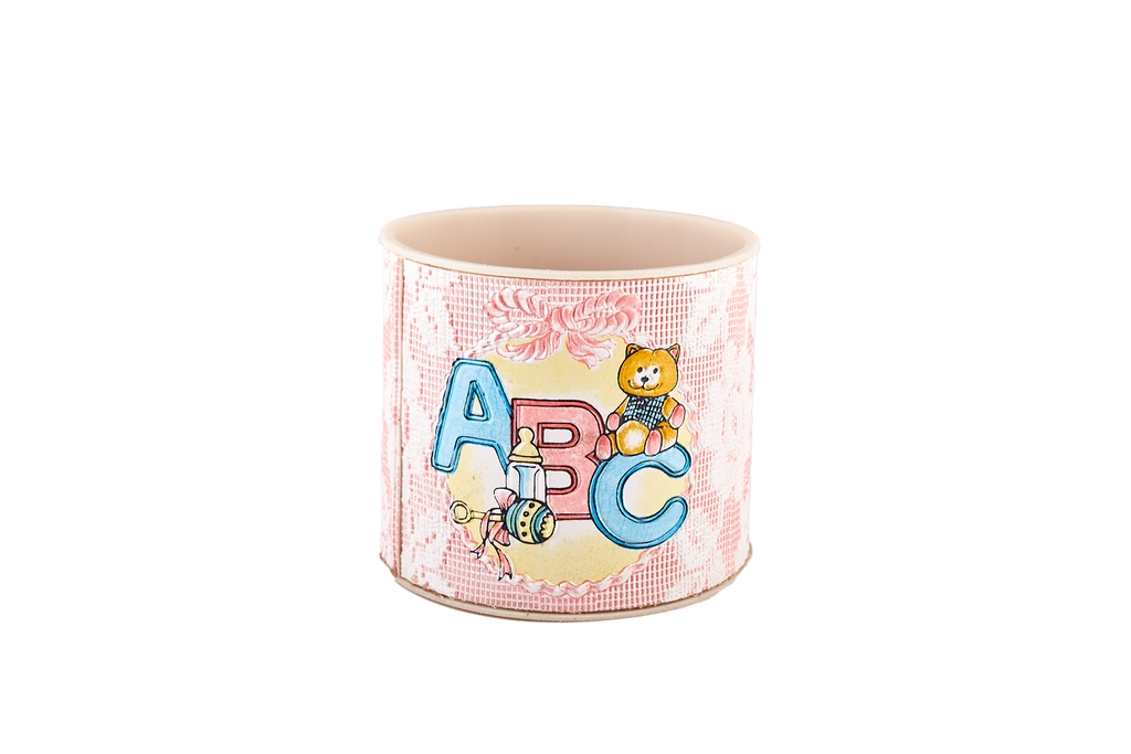 ABC Cylinder Container - Pink