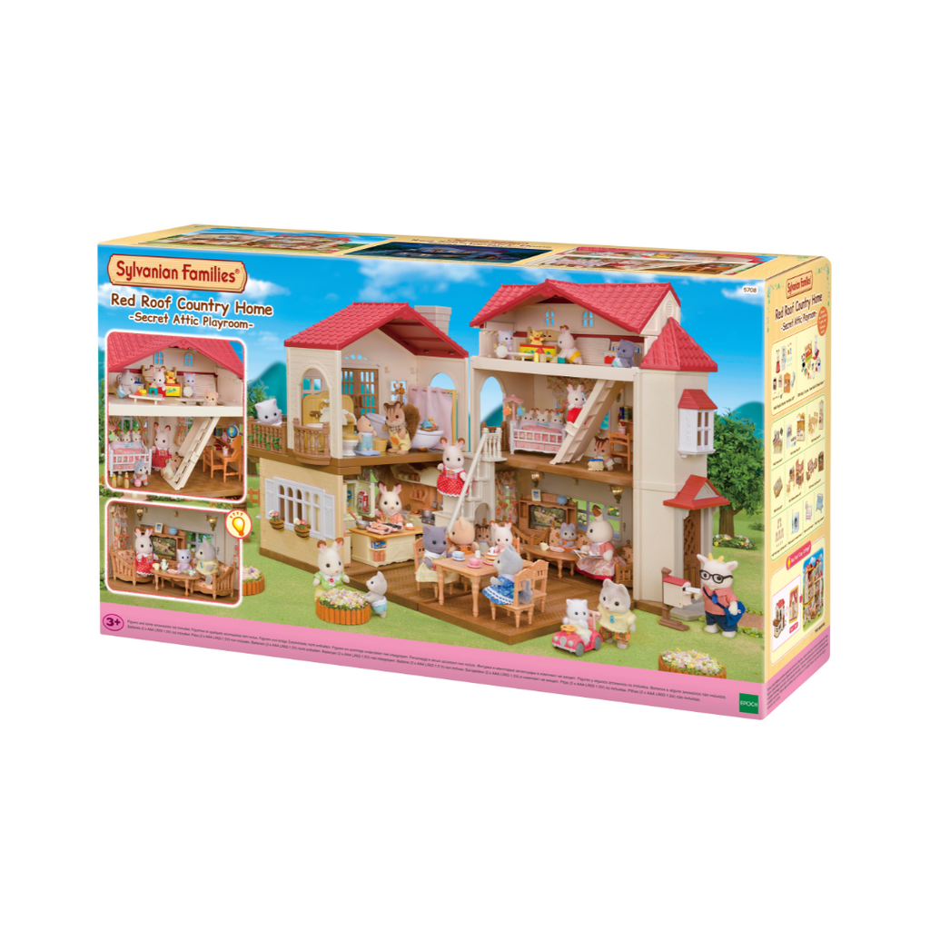 Sylvanian Families // Red Roof Country Home with Attic