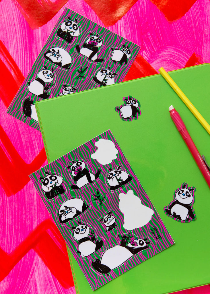 Pandas Sticker Sheet