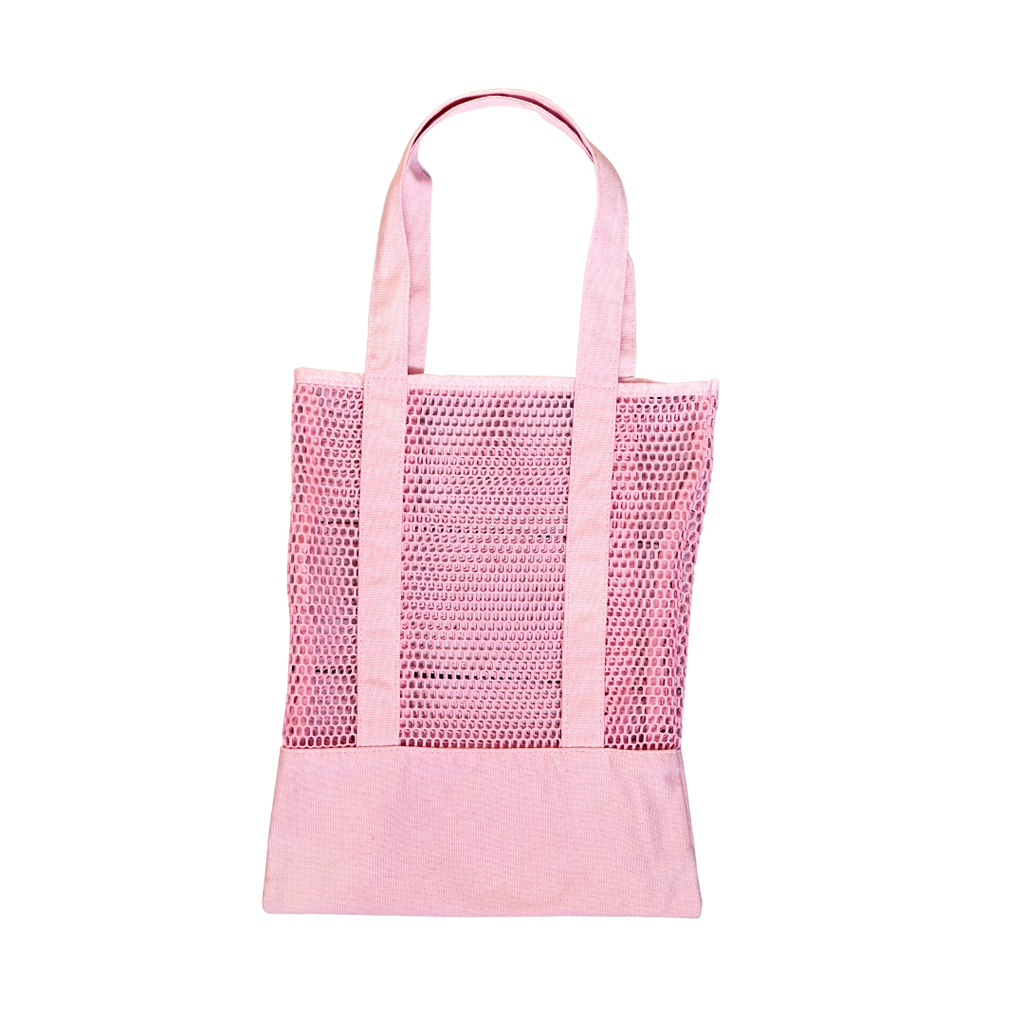 Pink Mesh Tote Bag