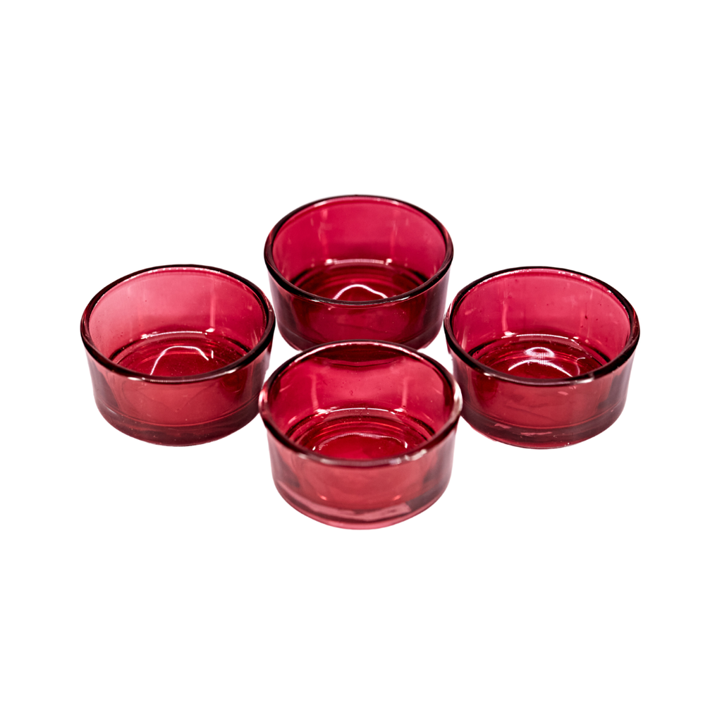 Ruby Tealight Holders - Set of 4