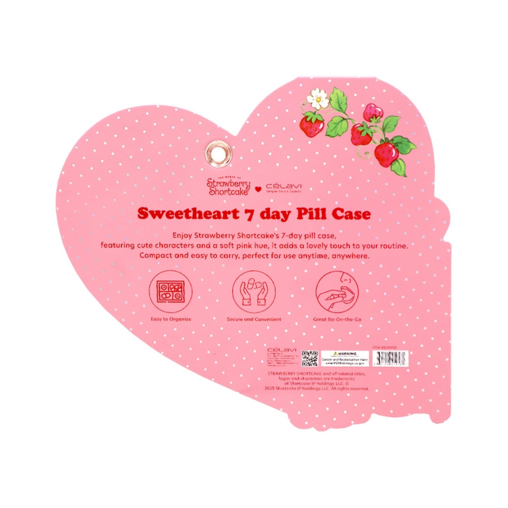 Strawberry Shortcakes // Sweetheart 7-Day Pill Case