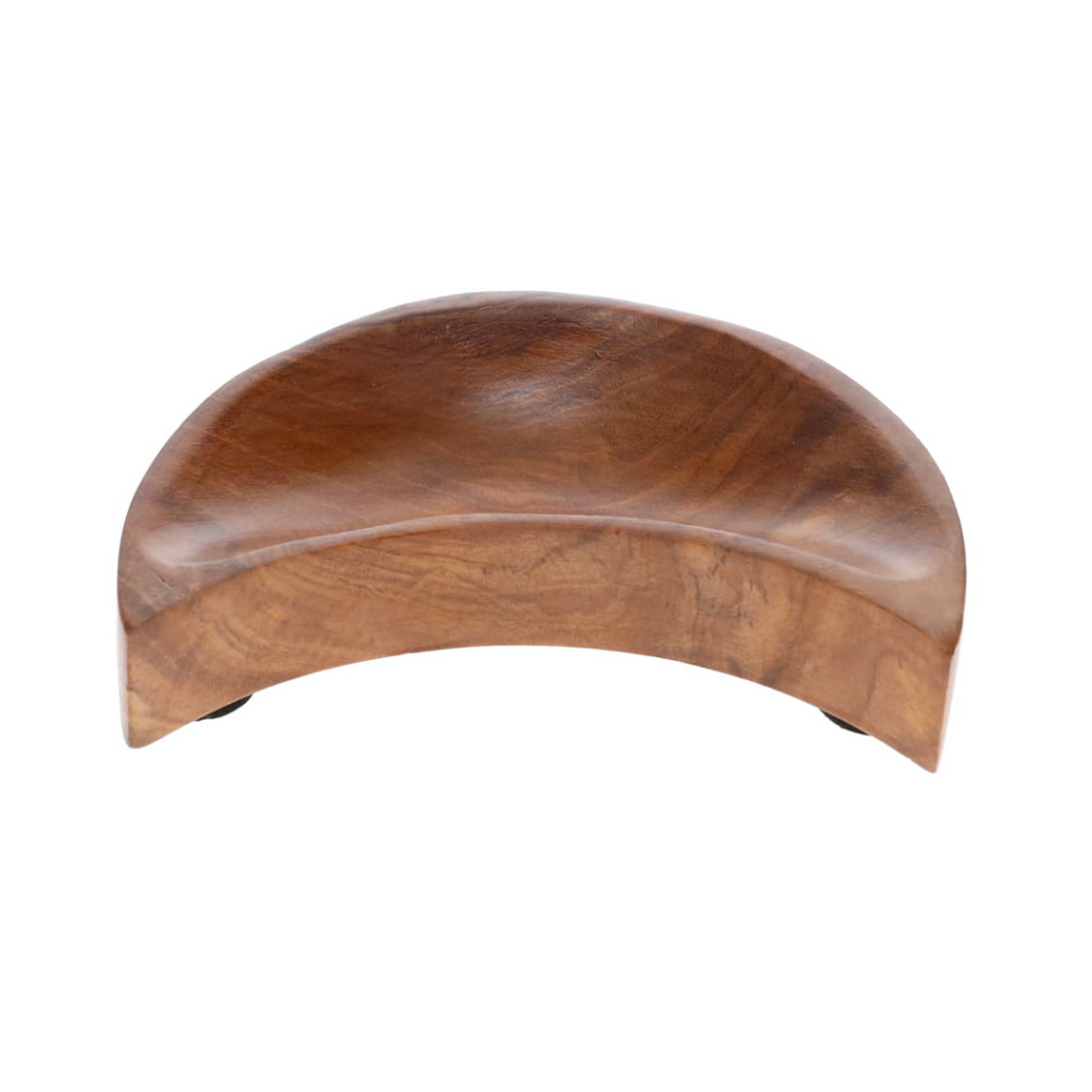 Crescent Moon Wooden Trinket Tray