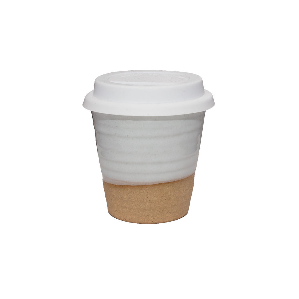 Two Tone Carousel Cup with White Lid - White | Keep Cups