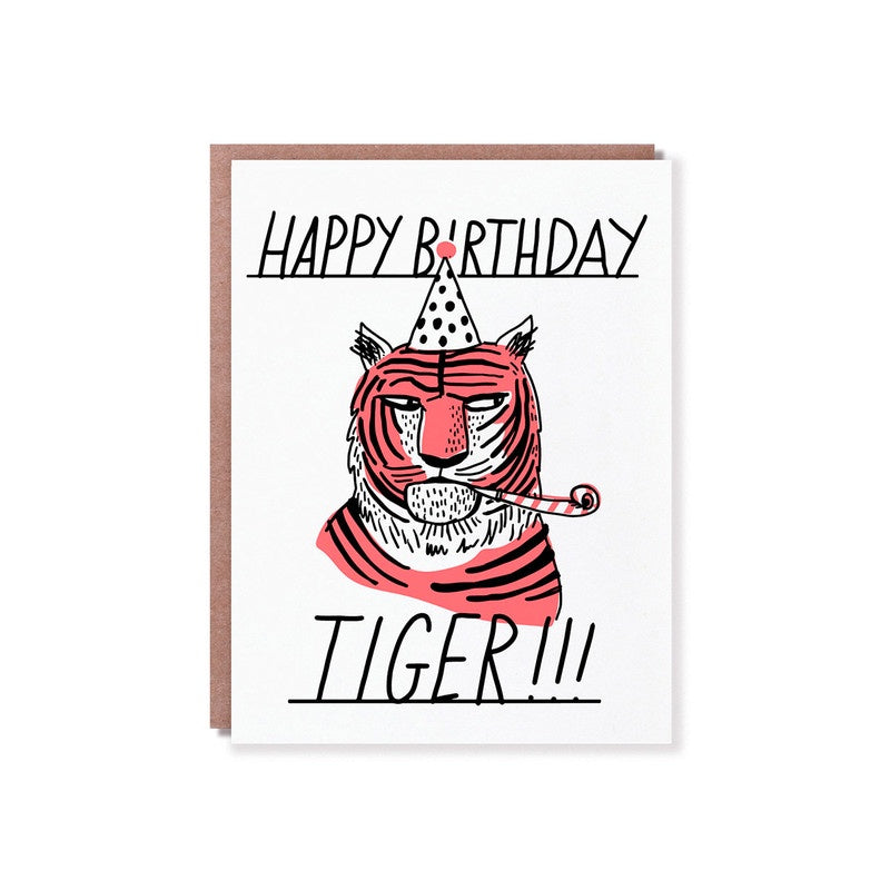 Hello Lucky // Tiger Side Eye Greeting Card | Greeting Cards