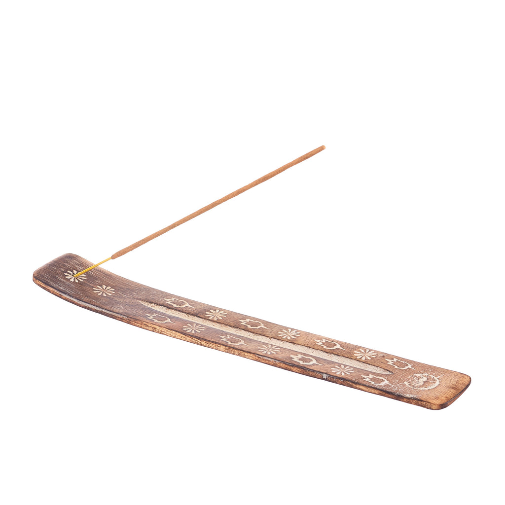 Carved Wooden Incense Holder // Moon | Incense