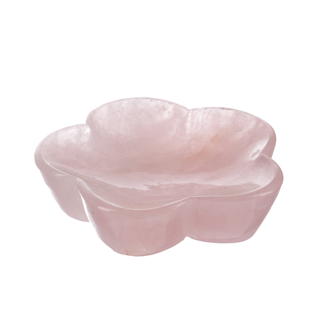Rose Quartz Flower Trinket Bowl #2