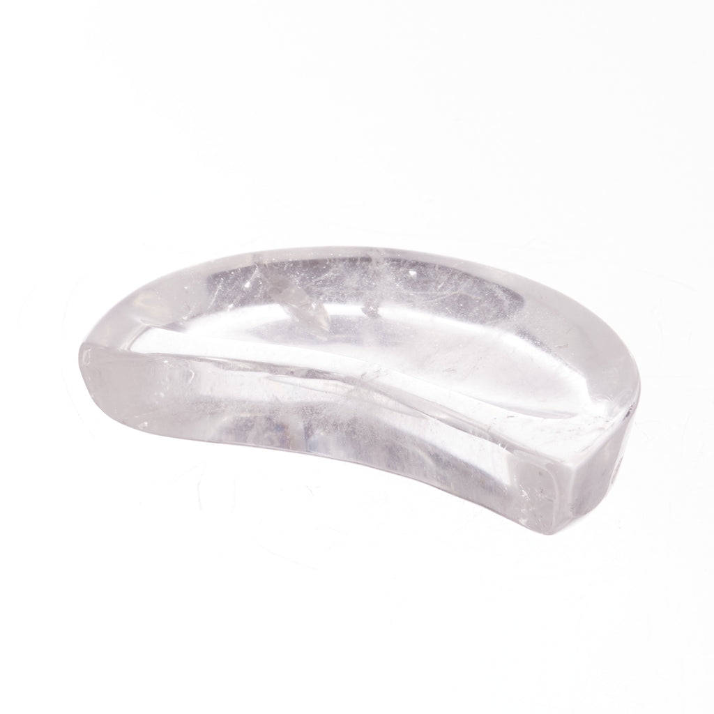 Clear Quartz Crescent Moon Trinket Bowl #1